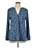Nine West Paisley Blue Long Sleeve Blouse Size L - photo 1