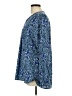 Nine West Paisley Blue Long Sleeve Blouse Size L - photo 5