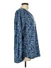 Nine West Paisley Blue Long Sleeve Blouse Size L - photo 4