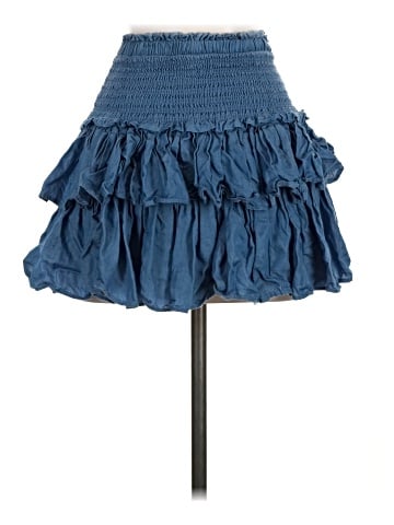 Pookie & Sebastian Denim Skirt (view 2)