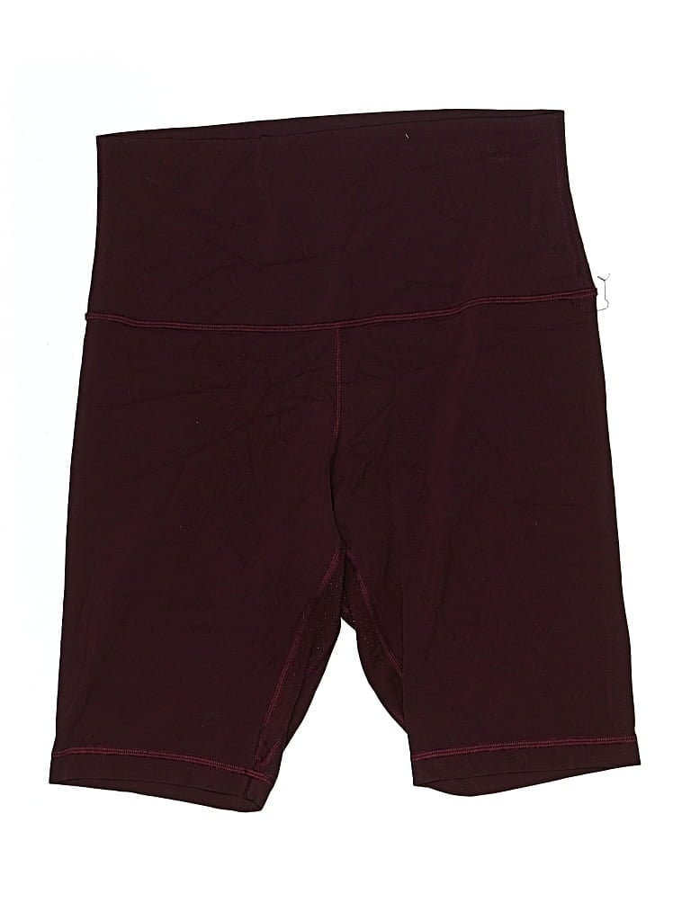 Pre-owned Lululemon Athletica Athletic Shorts In Burgundy