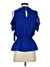Moa Moa Blue Short Sleeve Blouse Size S - photo 2