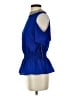 Moa Moa Blue Short Sleeve Blouse Size S - photo 5