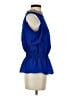 Moa Moa Blue Short Sleeve Blouse Size S - photo 4