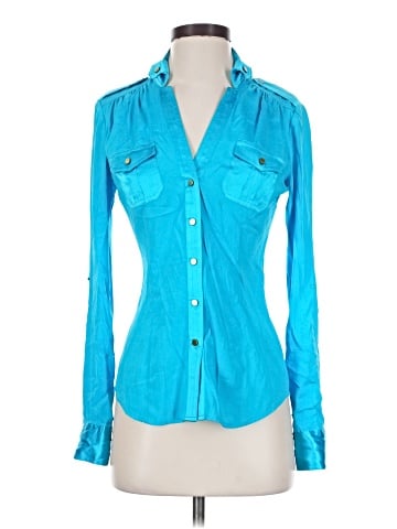 Cache Long Sleeve Silk Top (view 1)