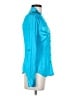 Cache Teal Long Sleeve Silk Top Size XS - photo 4