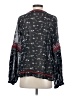 Ulla Johnson 100% Silk Black Red Long Sleeve Silk Top Size 4 - photo 2