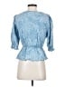 Democracy 100% Lyocell Blue 3/4 Sleeve Blouse Size XS (petite) - photo 2