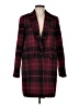 1.State 100% Polyester Plaid Burgundy Coat Size M - photo 1