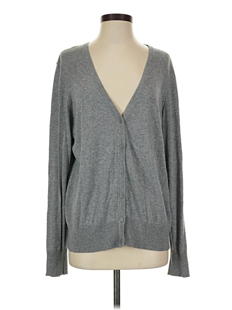 Pre-owned Faded Glory Cardigan Sweater In Gray