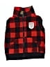 Carter's 100% Polyester Plaid Red Zip Up Hoodie 9-12 MO / 12 MO - photo 1
