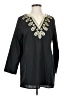 Peach Couture Black 3/4 Sleeve Blouse Size S - photo 1