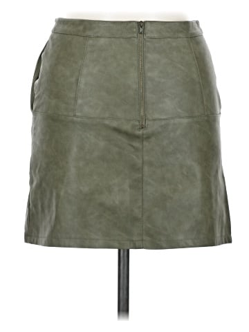 Shinestar Faux Leather Skirt (view 2)