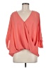 Lush 100% Polyester Orange 3/4 Sleeve Blouse Size M - photo 1
