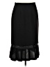 Michele 100% Polyester Solid Black Formal Skirt Size 10 - photo 1
