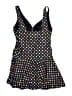 Shekini Polka Dots Black One Piece Swimsuit Size L - photo 2