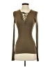 Express Brown Long Sleeve Top Size S - photo 1