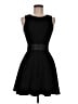 Aqua Solid Black Cocktail Dress Size M - photo 1