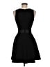 Aqua Solid Black Cocktail Dress Size M - photo 2