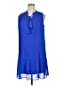 DKNY 100% Polyester Blue Casual Dress Size 14 - photo 1