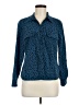Notations Polka Dots Blue Long Sleeve Blouse Size M - photo 1