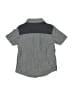 DKNY Color Block Gray Short Sleeve Button-Down Shirt Size 4 - photo 2