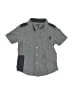 DKNY Color Block Gray Short Sleeve Button-Down Shirt Size 4 - photo 1