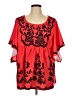 Shein Red Short Sleeve Blouse Size 12 - photo 1