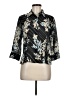 Apostrophe 100% Polyester Floral Black 3/4 Sleeve Blouse Size 8 - photo 1
