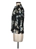 Apostrophe 100% Polyester Floral Black 3/4 Sleeve Blouse Size 8 - photo 5