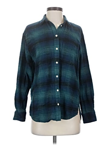 Madewell Slub Flannel Oversized Ex-Boyfriend Shirt in Plaid (view 1)