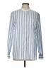 Chaps Stripes Blue Long Sleeve Button-Down Shirt Size L - photo 1
