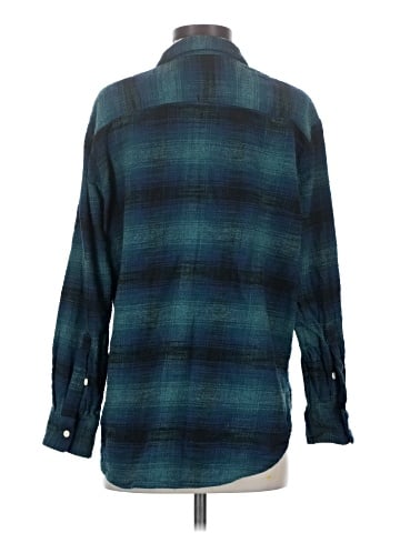 Madewell Slub Flannel Oversized Ex-Boyfriend Shirt in Plaid (view 2)