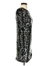 Saylor Metallic Silver Cocktail Dress Size S - photo 4