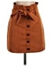 Vestidos 100% Polyester Solid Brown Orange Casual Skirt Size S - photo 1