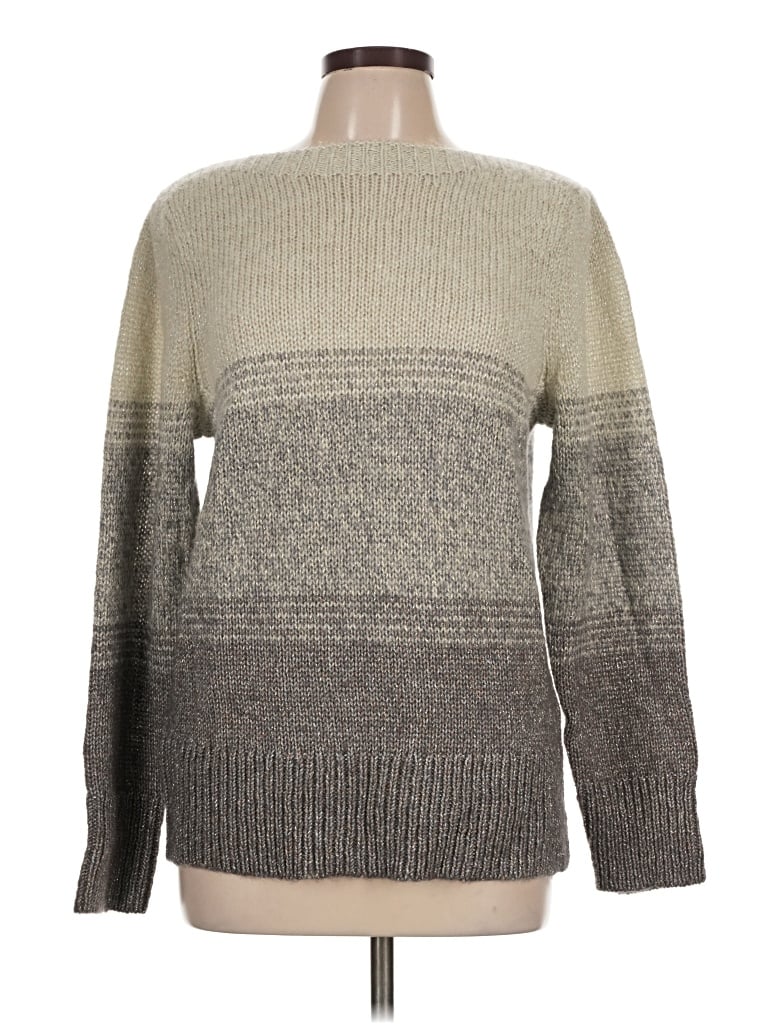 Pre-owned Tommy Bahama Wool Pullover Sweater In Gray