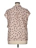 Halogen 100% Polyester Polka Dots Pink Short Sleeve Blouse Size XL - photo 2