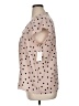Halogen 100% Polyester Polka Dots Pink Short Sleeve Blouse Size XL - photo 5