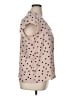 Halogen 100% Polyester Polka Dots Pink Short Sleeve Blouse Size XL - photo 4