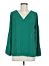 19 Cooper 100% Polyester Green Long Sleeve Blouse Size M - photo 1