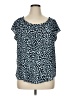 Joe Fresh 100% Polyester Blue Short Sleeve Blouse Size XL - photo 1