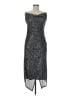 Laundry by Shelli Segal Metallic Silver Cocktail Dress Size 8 - photo 1