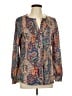 Assorted Brands Paisley Blue Long Sleeve Blouse Size L - photo 1