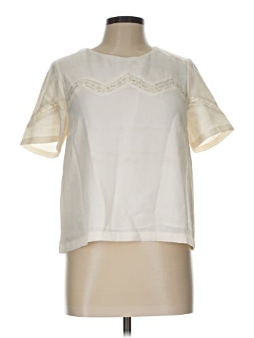 Color Block Short Sleeve Blouse (view 1)