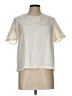 Color Block 100% Polyester Ivory Short Sleeve Blouse Size L - photo 1
