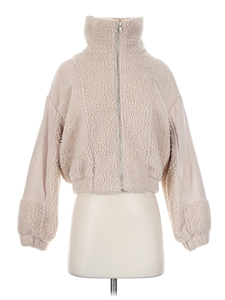 12th Tribe Faux Fur Jacket: Ivory Jackets & Outerwear - Size Small
