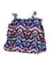 Aqua Green Chevron-herringbone Purple Swimsuit Top Size XL - photo 2