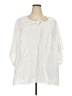 Catherines 100% Cotton White 3/4 Sleeve Blouse Size 5X - photo 1