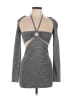 Solid & Striped Metallic Gray Cocktail Dress Size L - photo 1