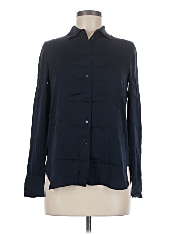 Vince. Long Sleeve Silk Top (view 1)